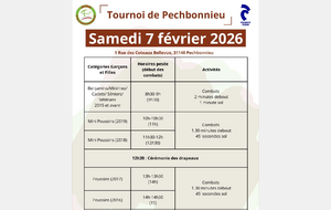 TOURNOI DE PECHBONNIEU SAMEDI 7 FEVRIER