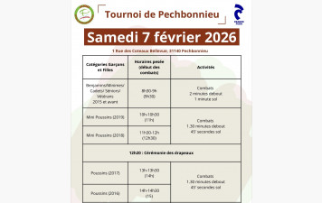 TOURNOI DE PECHBONNIEU SAMEDI 7 FEVRIER